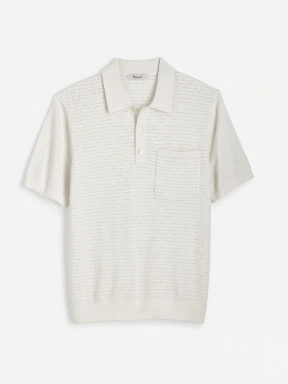 Madewell Pointelle Stitch Sweater Polo